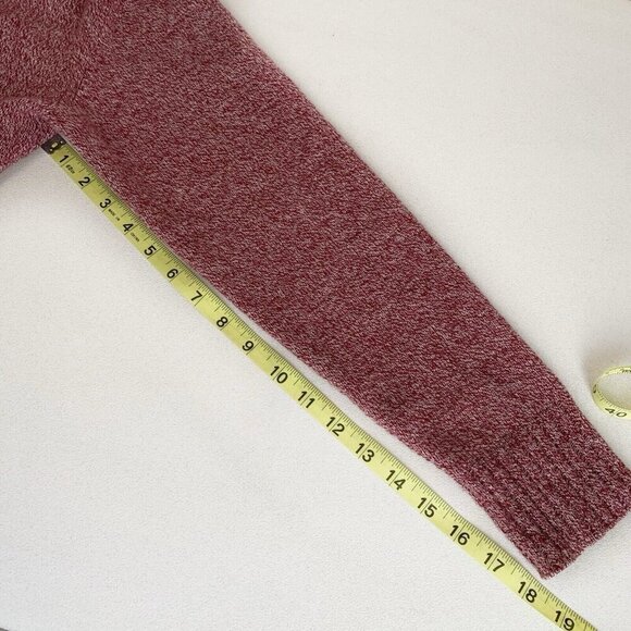 Athleta Vital V-Neck Tunic Sweater Womens Small Cashmere Wool Blend Knit Red - Picture 11 of 11